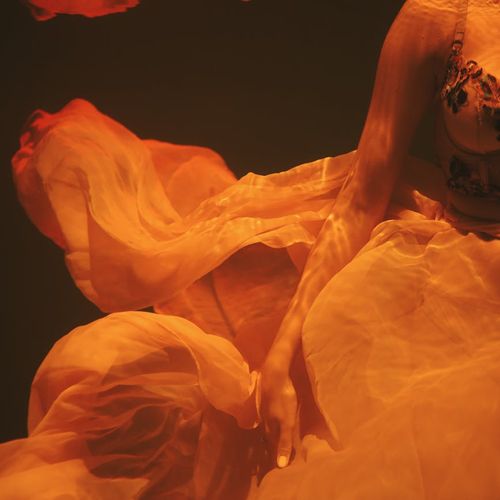 Abstract representation of fluid motion and body awareness.